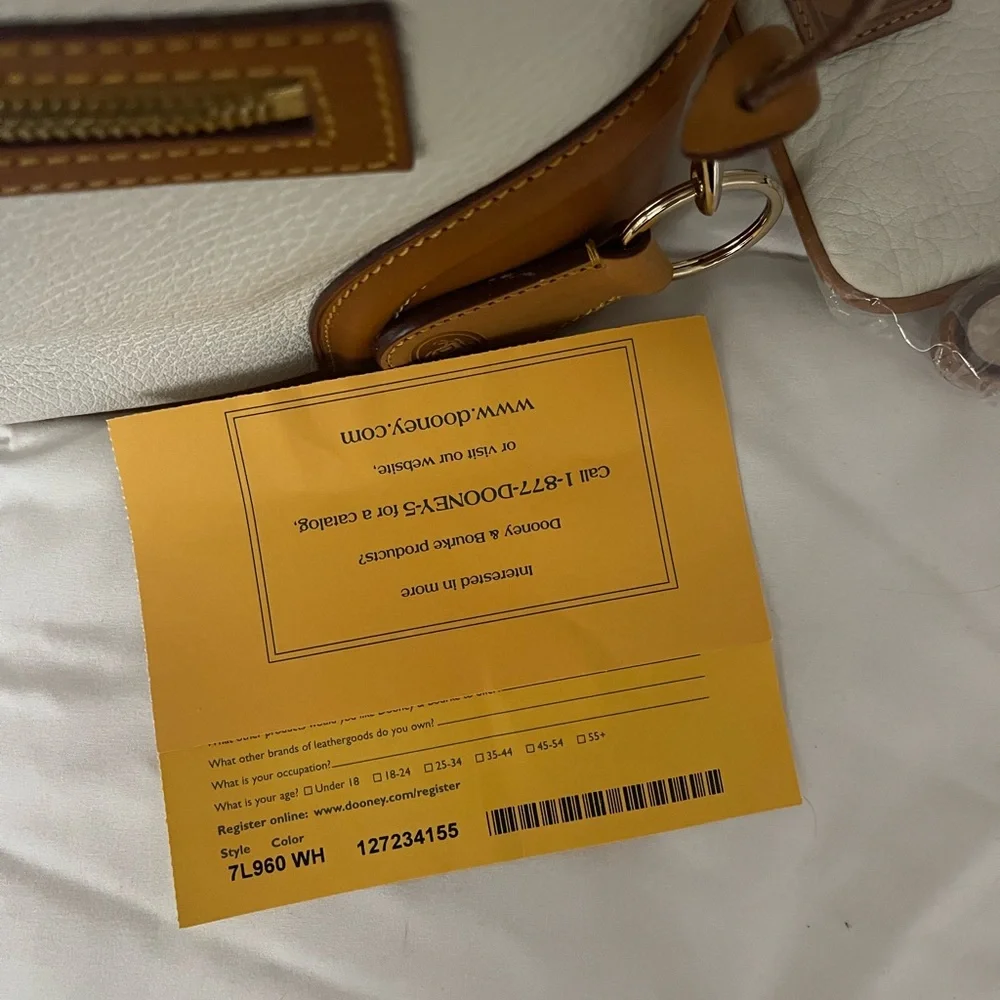 Dooney & Bourke White and Brown Women's Bag